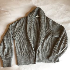 GAP chunky knit open cardigan with shawl collar